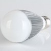 9W E27 Remote Controlled Warm White Vertical Stripe 20-LED Ball Bulb with Controller - 800LM 85-265V