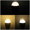 9W E27 Remote Controlled Warm White Vertical Stripe 20-LED Ball Bulb with Controller - 800LM 85-265V