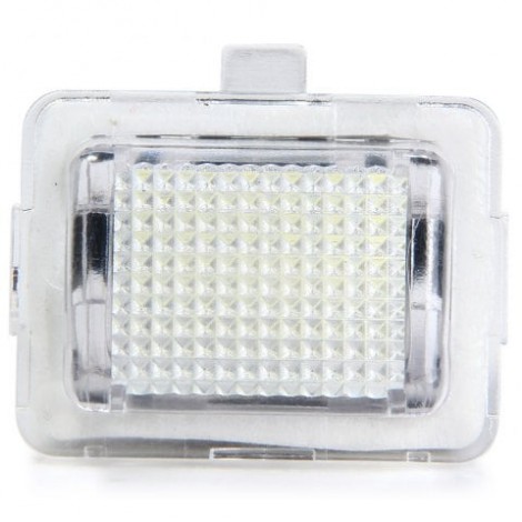 JHBK040 SMD 3528 White Light 18 LEDs License Plate Lamp for Benz W204 C207 W211 - 2pcs