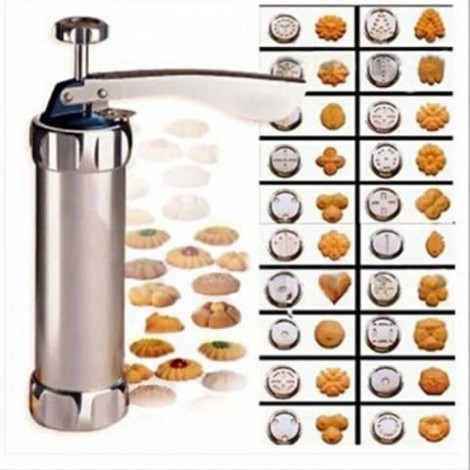 Press Cookie Machine Biscuit Maker Cake Decorating Gun Kitchen Tool 20 Moulds