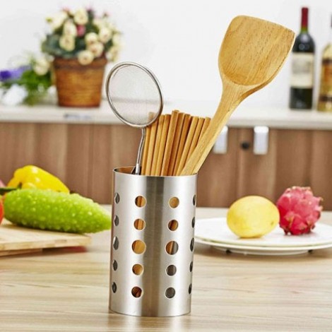 Hot Sale Flatware Leachate Storage Holder Hollow Out Stainless Steel Chopsticks Cage