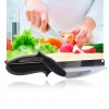 Clever Cutter 2 in 1 Kitchen Knife Cutting Board Scissors Food Cutter for Meat Vegetable