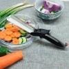 Clever Cutter 2 in 1 Kitchen Knife Cutting Board Scissors Food Cutter for Meat Vegetable