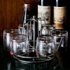 6 Water Glasses Stainless Steel Rotation Rack