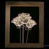 Rose Flower Wooden Photo Frame LED Table Night Light