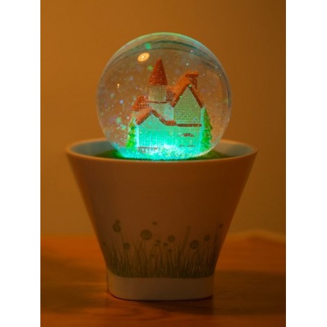 Colorful Glass Ball Bonsai Party Decor LED Night Light