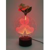 Flower Decorated 3D Heart I Love You Color Change LED Night Light