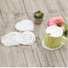 Lace Crochet Heart Shape Mini Doilies