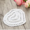 Lace Crochet Heart Shape Mini Doilies