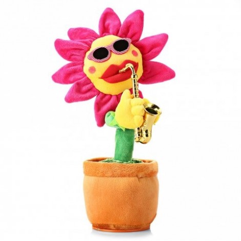 Funny Music Dancing Electronic Plush Sunflower Music Toy for Christmas Party Friends Gift