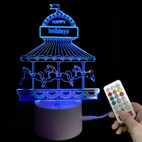 Valentine's Day Whirligig Present LED Night Light