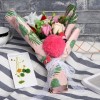 Handmade Soap Artificial Flower Bouquet LED Light Flamingo