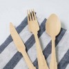 Disposable Wooden Cutlery Set for Parties Weddings