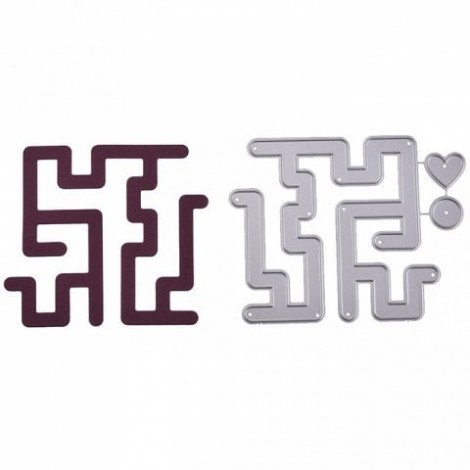 Maze Pattern DIY Embossed Plate Carbon Steel Cutting Die