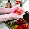 Pair of Heat Resistance Silicone Cleaning Gloves for Bathroom Kitchen