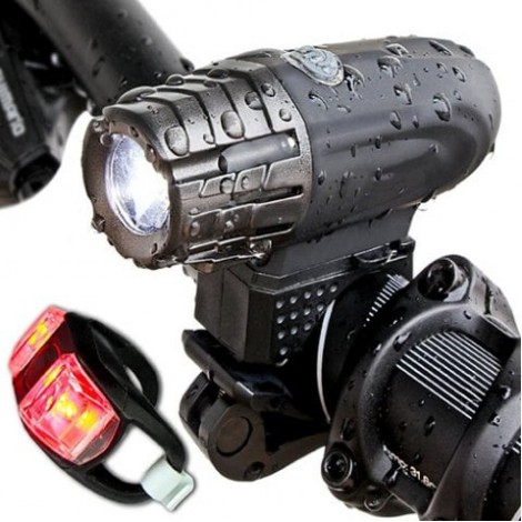 Portable USB Rechargeable Bike Light Bicycle Headlight Taillight