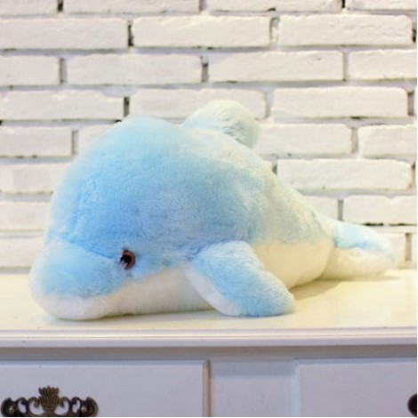 Colorful Luminous Dolphin Plush Doll Toy Stuffed Flashing Cushion Pillow Gift