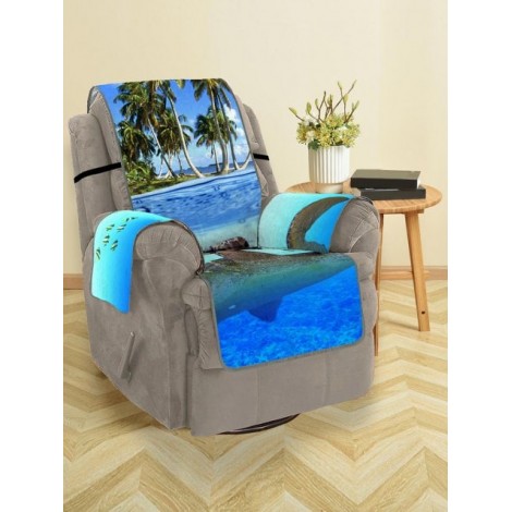 Ocean Turtle Island Pattern Couch Cover