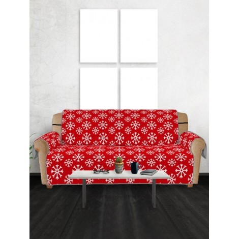 Christmas Snowflake Pattern Couch Cover