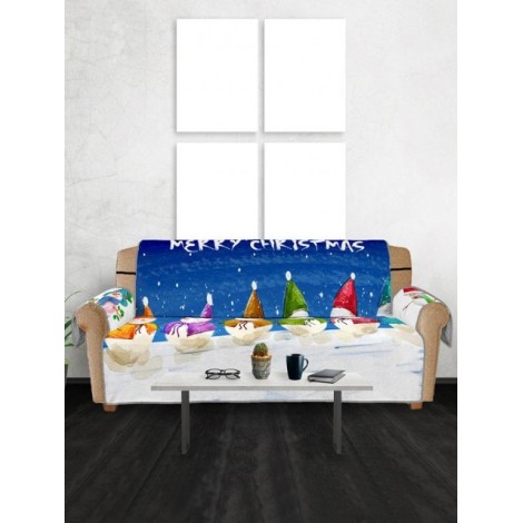 Christmas Snowman Pattern Couch Cover