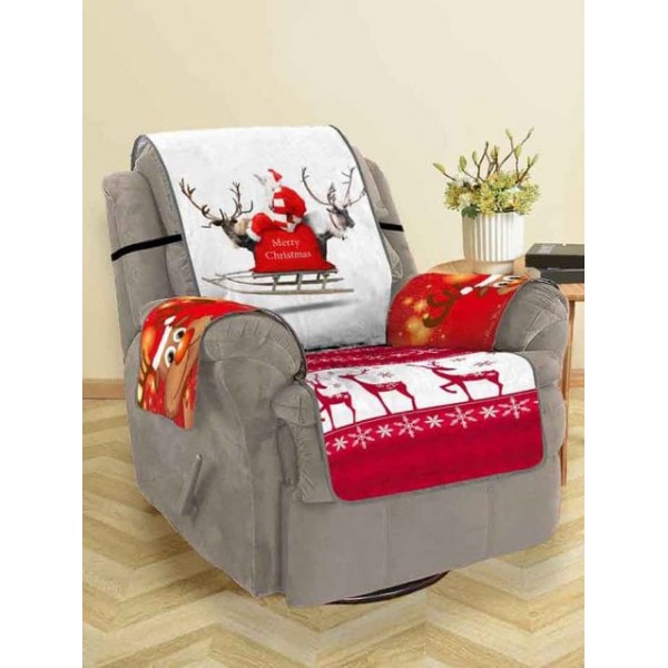 Christmas Elk Print Couch Cover