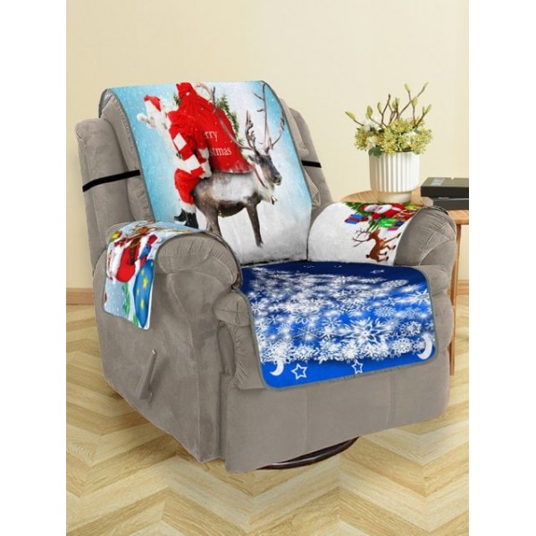 Christmas Santa Elk Pattern Couch ...