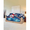 Christmas Santa Claus Elk Pattern Couch Cover