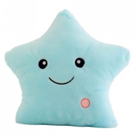 Luminous Pillow Star Cushion Colorful Glowing Plush Doll LED Light Toys Gift for Girl Kids Christmas Birthday