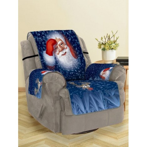 Christmas Elk Santa Pattern Couch Cover