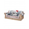 Merry Christmas Dog Pattern Couch Cover