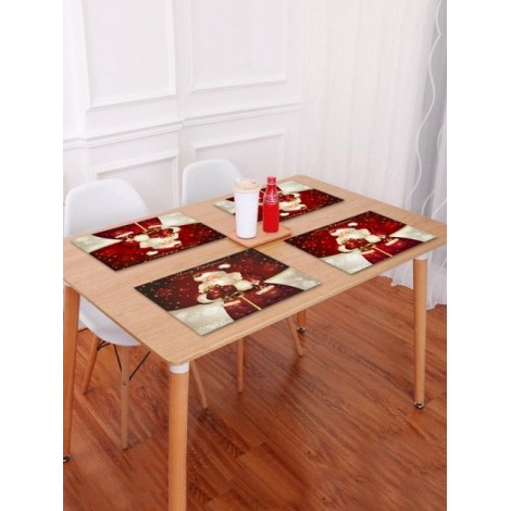 1PC Father Christmas Gift Printed Placemat