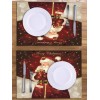 1PC Father Christmas Gift Printed Placemat