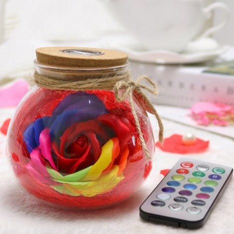 Creative Products Practical Eternal Flowers Soap Roses Wishing Bottles for Birthday Valentine Day Gifts