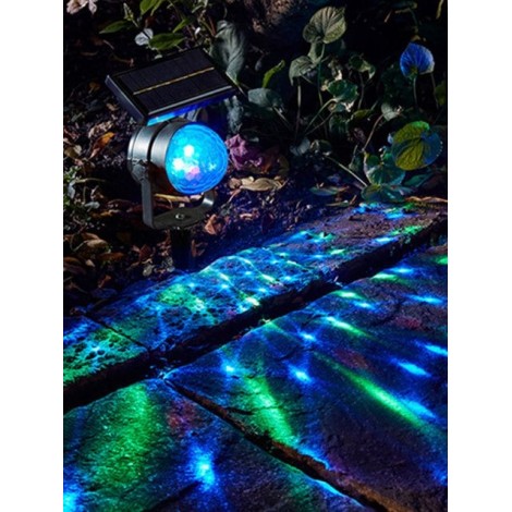 Outdoor Lawn Rotating Colorful Projection Lamp Solar Light