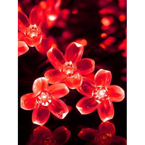 Outdoor Flower Shape Waterproof Solar String Lights